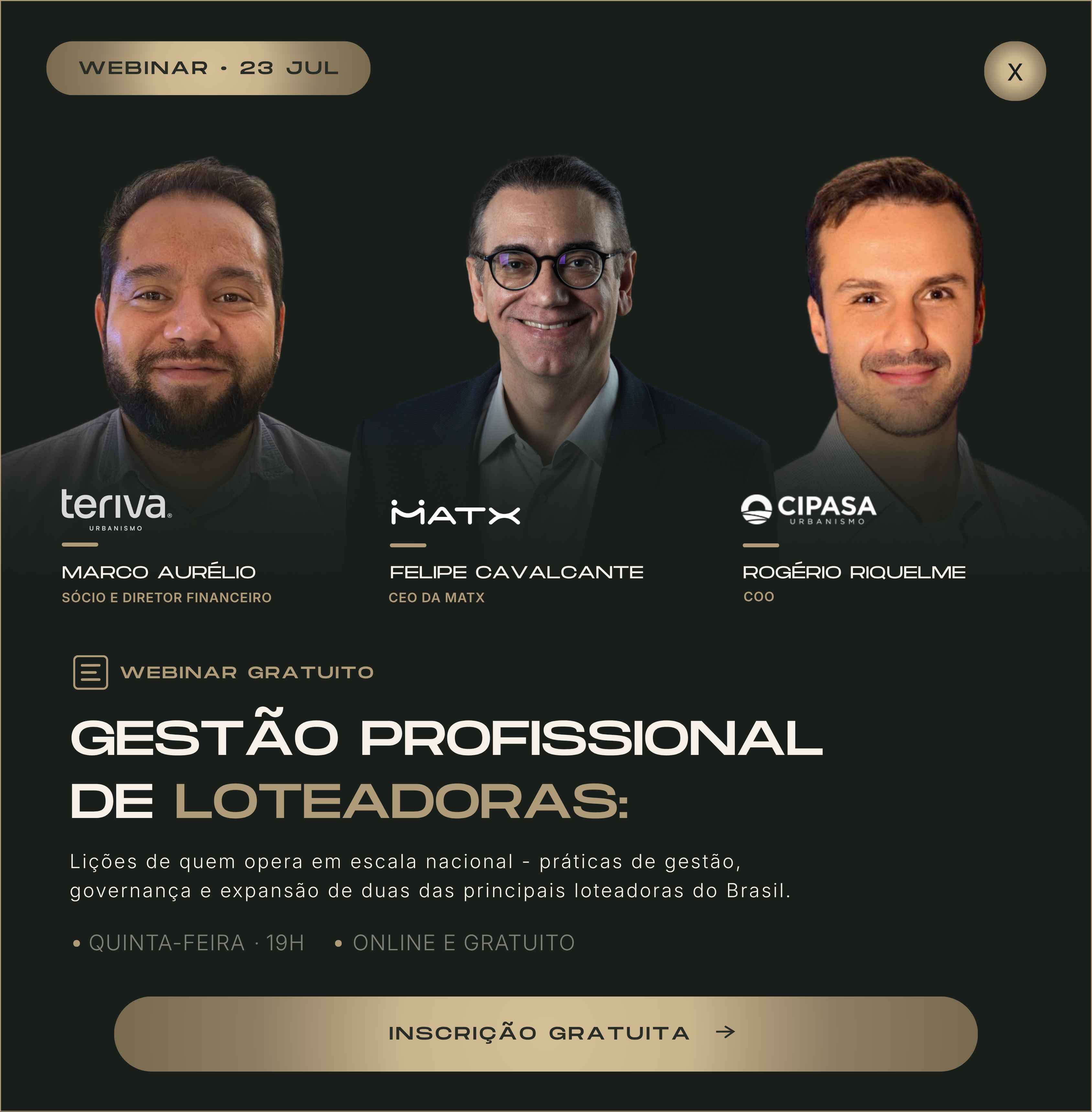 Webinar Gestão Profissional de Loteadoras — Inscrição gratuita